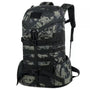 Sac à dos militaire 60L camouflage tactique avec multiples sangles et boucles