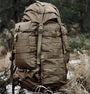 Sac à dos militaire 70L 600D olive drab avec poches extérieures et molle webbing