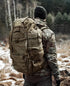 Sac à dos militaire 70L 600D vert olive avec plusieurs compartiments et sangles