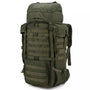 Sac à dos militaire 70L vert olive 600D avec molle et compartiments multiples