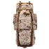 Sac à dos militaire 70l avec camouflage numérique désert pour trekking et randonnée
