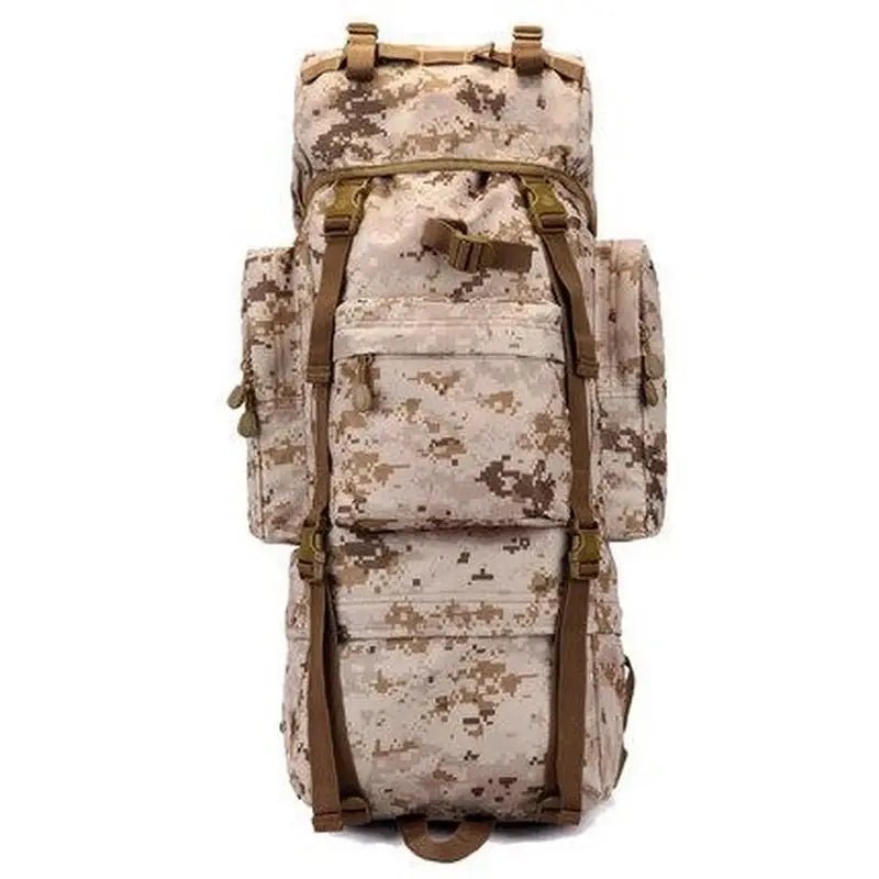 Sac à dos militaire 70l avec camouflage numérique désert pour trekking et randonnée