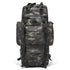 Sac à dos militaire 70l avec motif camouflage, plusieurs compartiments et sangles