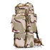 Sac à dos militaire 70l camouflage désert avec plusieurs compartiments et sangles