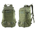 Sac à dos militaire de randonnée olive vert avec multiples compartiments et sangles