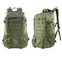 Sac à dos militaire de randonnée olive vert avec multiples compartiments et sangles