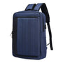 Sac à dos minimaliste pour PC 14 pouces en bleu marine avec design vertical et port USB