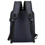 Sac à dos minimaliste pour PC 14 pouces en tissu texturé bleu foncé avec bretelles ajustables