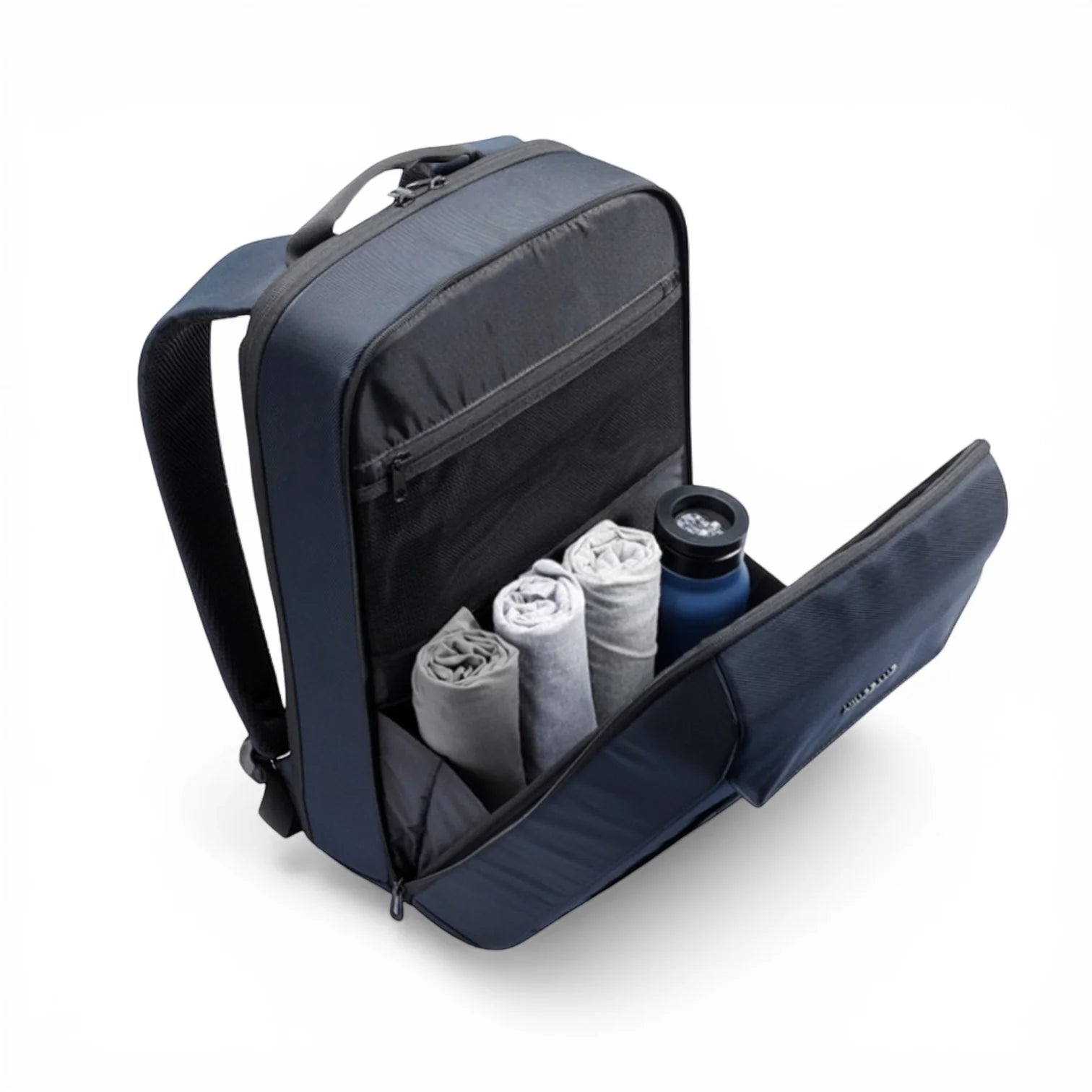 Sac à dos KS 900 bleu marine minimaliste, intérieur noir, sangles ajustables