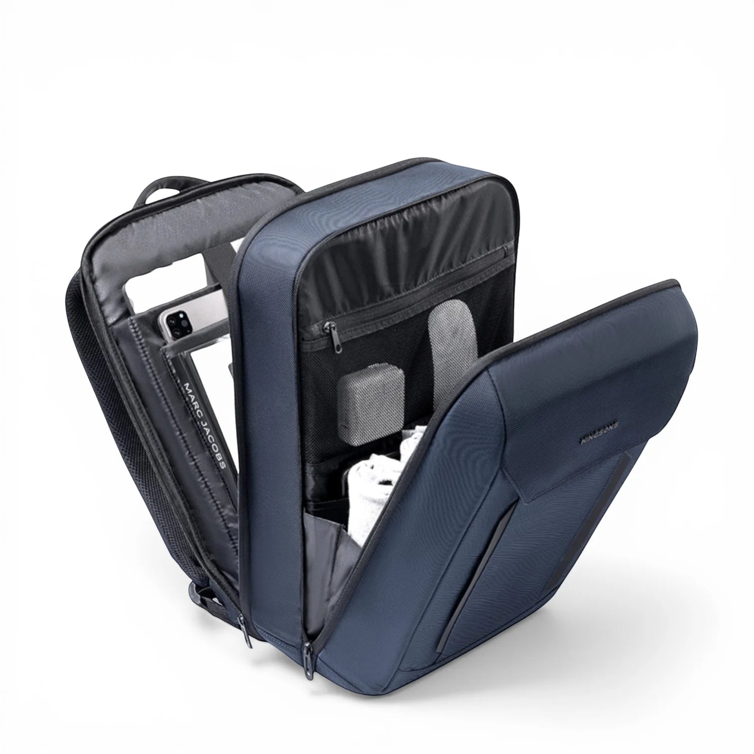 Sac à dos ordinateur Marc Jacobs bleu marine KS 900 structuré multicompartiments