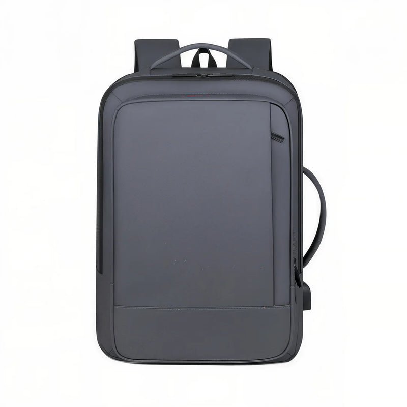 Sac à dos moderne PC 16 pouces Rigel, gris foncé minimaliste avec porte-USB intégrée