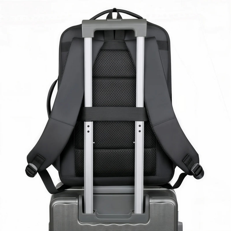 Sac à dos moderne pc 16 pouces Rigel avec bretelles rembourrées et sangle de passage pour bagages