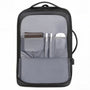 Sac à dos moderne PC 16 pouces Rigel avec ordinateur portable noir et compartiments organisés
