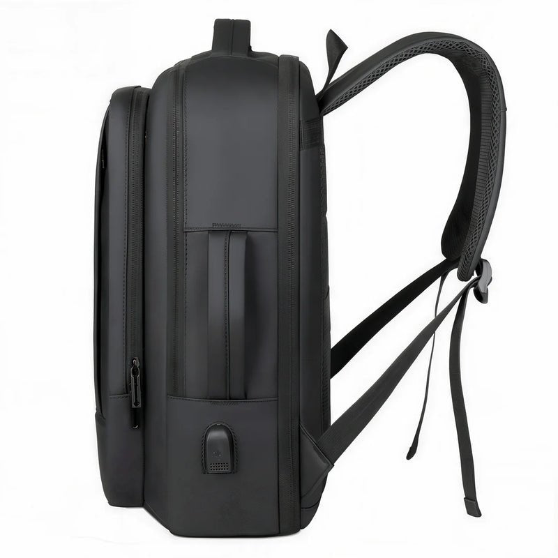 Sac à dos moderne pc 16 pouces Rigel noir avec port de chargement USB et bretelles rembourrées