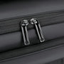 Deux tirettes de fermeture éclair métalliques noires sur tissu texturé pour Sac à dos Rigel