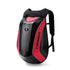 Sac à dos moto à coque noir et rouge avec motif en fibre de carbone