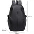 Sac à dos moto imperméable minimaliste noir avec fermeture éclair verticale et boucles latérales