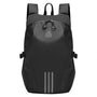 Sac à dos moto noir minimaliste avec logo réfléchissant et rayures