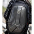 Sac à dos moto rigide noir avec coque dure imitation fibre de carbone