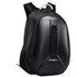 Sac à dos moto rigide noir avec motif en fibre de carbone pour protection et style