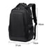 Sac à dos multi compartiments noir avec port de chargement USB externe 46x31x16cm