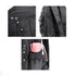 Sac à dos multi rangement noir avec plusieurs compartiments zippés et poche latérale