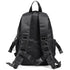 Sac à dos multi rangement en nylon noir avec bretelles ajustables et poignée supérieure
