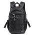 Sac à dos multi rangement en nylon noir matelassé avec plusieurs compartiments zippés