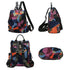 Sac à dos multicolore pour femme avec motifs colorés et multiples bretelles