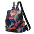 Sac à dos multicolore pour femme avec motif géométrique et bretelles ajustables