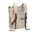 Sac à dos multifonction femme beige avec bretelles marron et boucles noires
