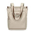 Sac à dos multifonction femme beige avec bretelles marron et fonction sac à dos