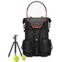 Sac à dos multifonction noir avec compartiments et raquette de tennis