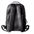 Sac à dos noir en cuir véritable avec bretelles rembourrées et poignée supérieure