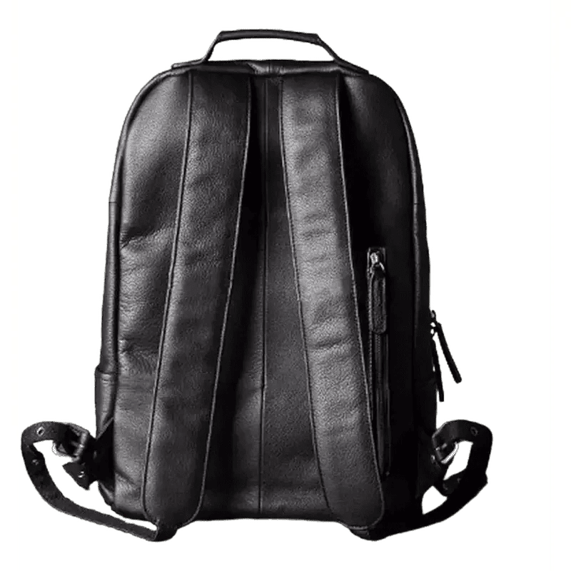 Sac à dos noir cuir véritable