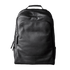 Sac à dos noir en cuir véritable avec poignée supérieure et poche frontale