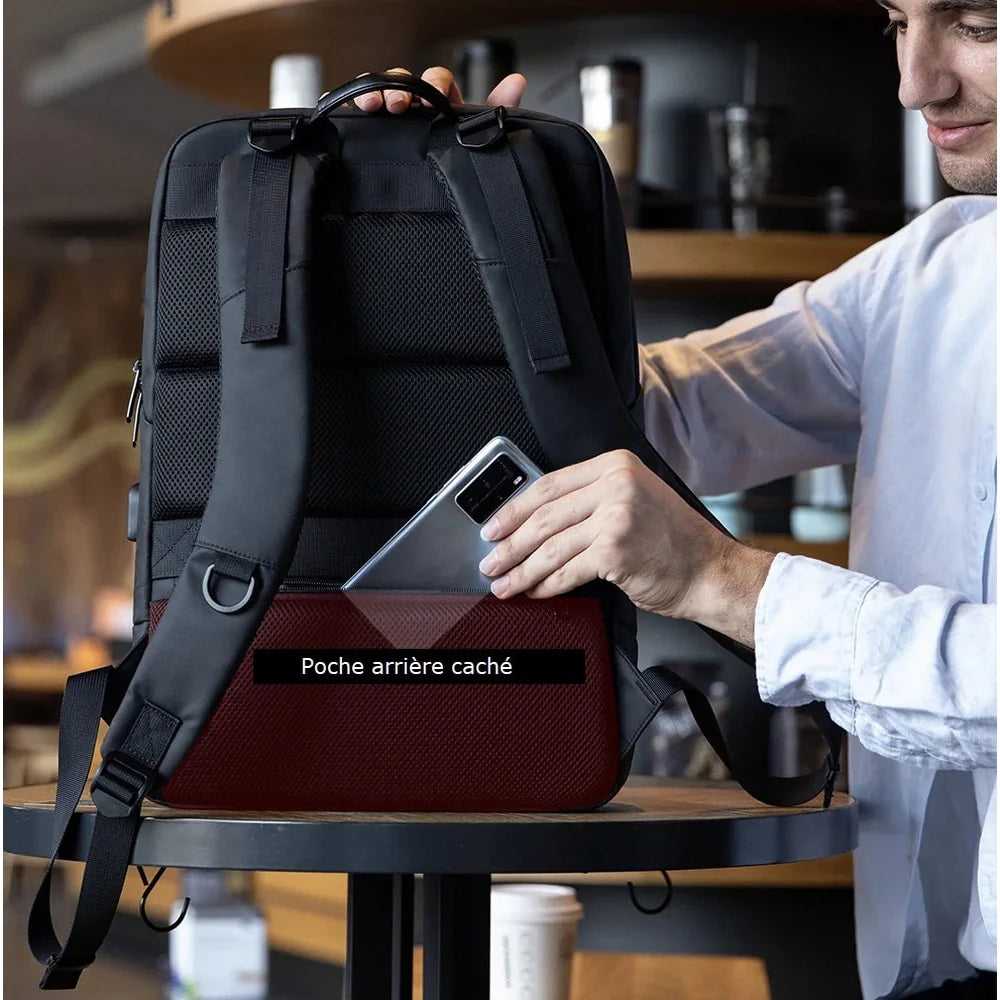 Sac à dos noir élégant pour ordinateur