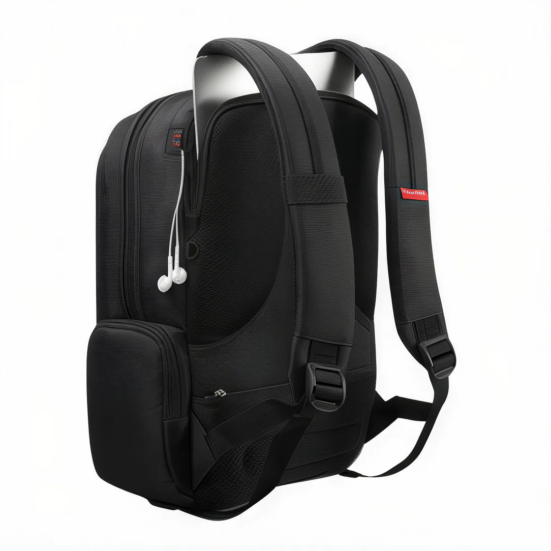 Sac a dos ordi noir 16 pouces Eclipse avec compartiment dédié et port casque externe