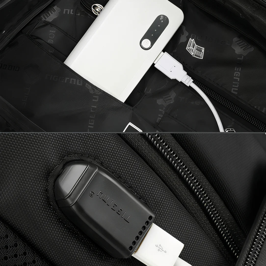 Sac a dos ordi noir 16 pouces Eclipse avec port USB intégré et banque d’énergie