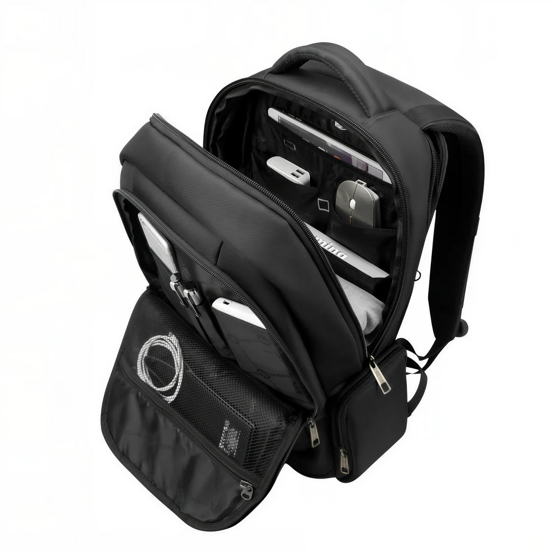 Sac a dos ordi noir 16 pouces Eclipse avec plusieurs compartiments et électronique