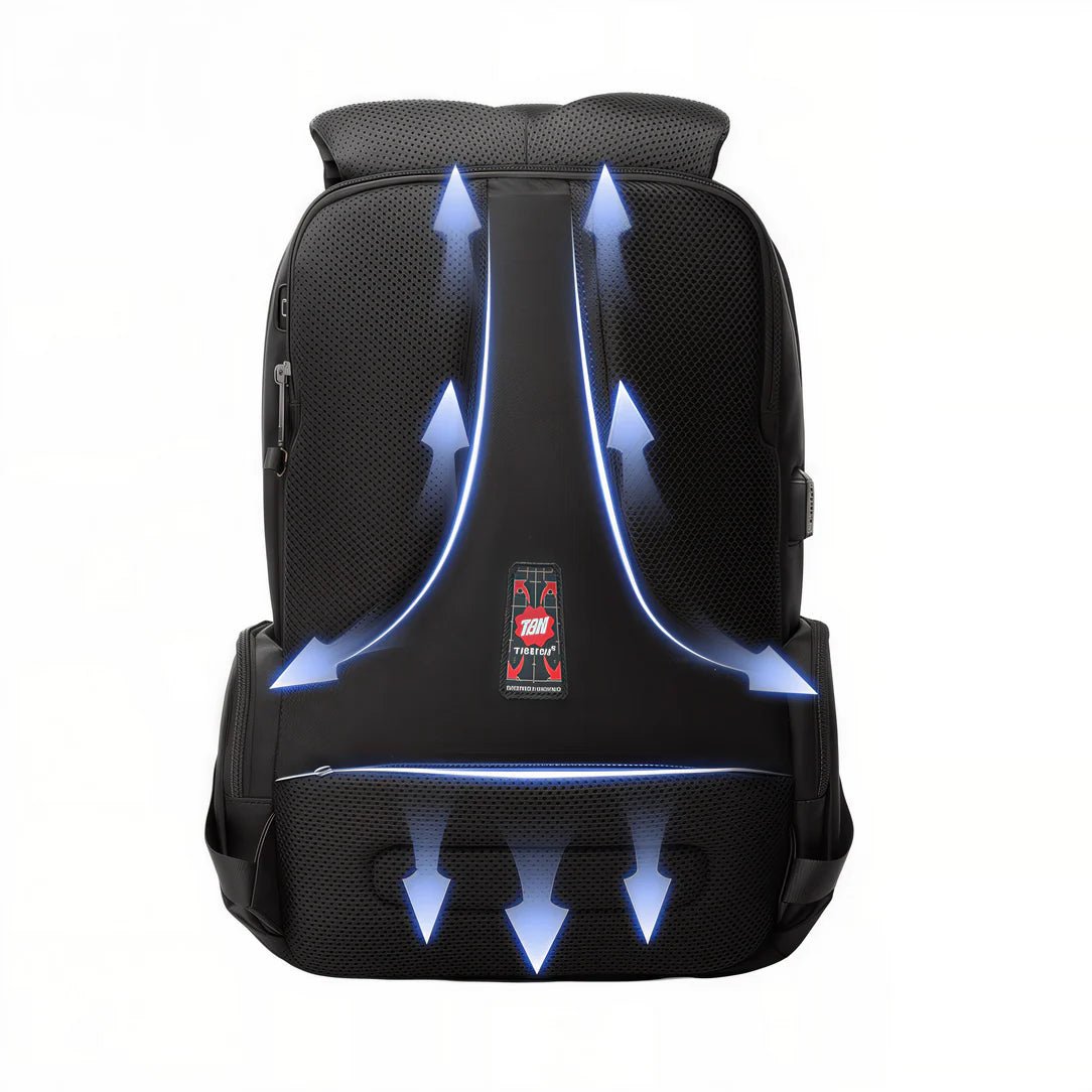 Sac à dos ordinateur noir 16 pouces Eclipse avec panneau dorsal ventilé