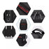 Sac a dos ordinateur 15 pouces noir avec compartiments multiples, accents rouges et organisation