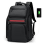 Sac à dos ordinateur 15 pouces noir avec zip rouge et port USB externe
