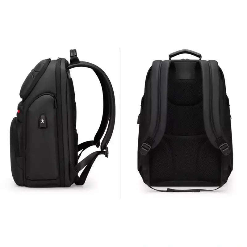 Sac à dos ordinateur 15 pouces avec port USB côté et bretelles rembourrées arrière