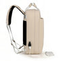 Sac à dos ordinateur 16 pouces femme Sélène beige avec port de chargement USB intégré