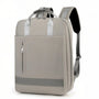 Sac à dos ordinateur 16 pouces femme Sélène, gris clair, avec poignée et poche verticale