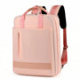 Sac à dos ordinateur 16 pouces femme Sélène en rose clair avec poignées et bretelles ajustables