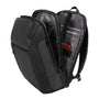 Sac à dos ordinateur 17 pouces Orion noir avec compartiments internes ouverts