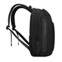 Sac à dos ordinateur 17 pouces Orion noir avec bretelles rembourrées et plusieurs poches zippées