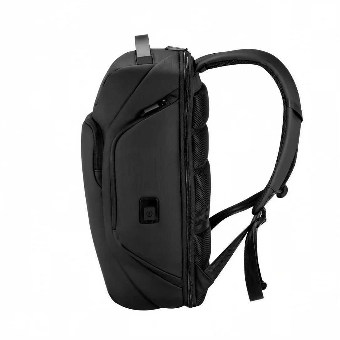 Sac à dos ordinateur de voyage 22L K10 noir avec poches USB et bretelles rembourrées